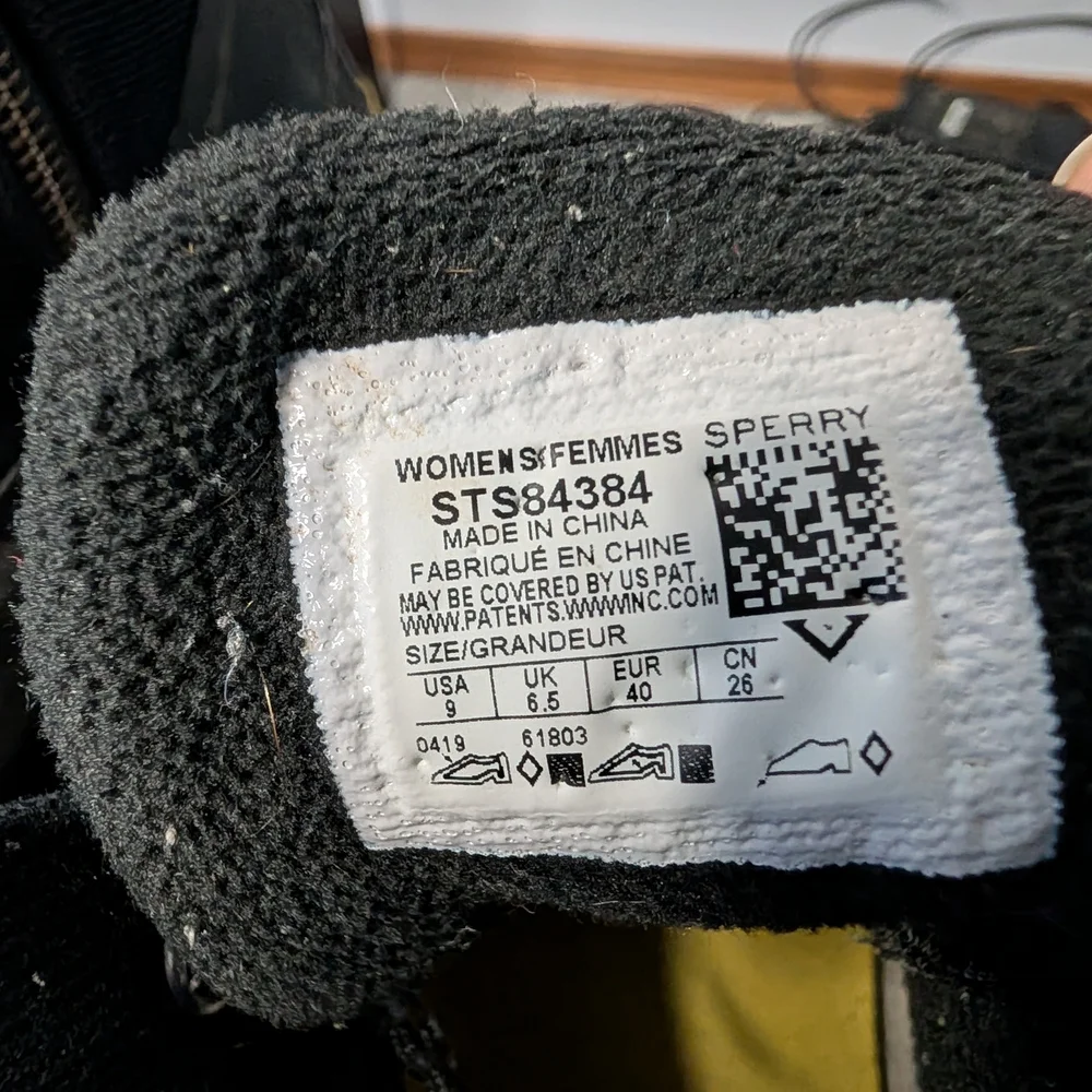 Sperry Saltwater Duck Boots | Waterproof Lace-Up | Black‎ | Women’s 9 STS84384